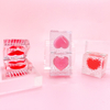 Barra de labios bicolor en forma de corazón de cristal de hielo C1108-1